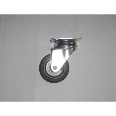 ruota in nylon nera ruotante per mobile d.60 piastra 60x60 17123