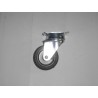 ruota in nylon nera ruotante per mobile d.60 piastra 60x60 17123