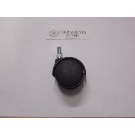 ruota in plastica nera ruotante d.50 per.fil. 8MA x15 07.0202005041
