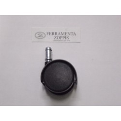 ruota in plastica nera ruotante d.50 c/perno d.12 5184/50