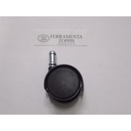 ruota in plastica nera ruotante d.50 c/perno d.12 5184/50