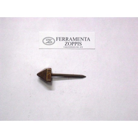 chiodo ottone bronzato testa piramide 20x20x75 6.3300-OB